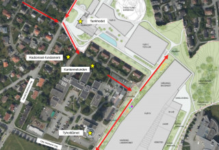 Bevar Kantennelunden- hedersparken som er etablert av NRK på Tyholt og forleng grønt- draget mot Tyholtkilen!!