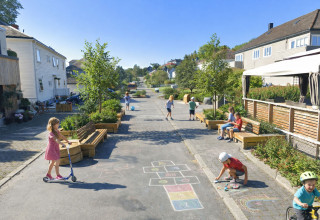 Miljøgate og gatetun i Jarlsborgveien - Lade, Trondheim