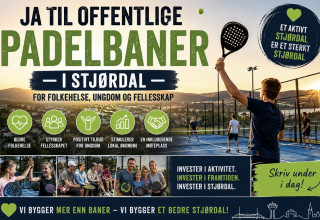     Ja til offentlige padelbaner i Stjørdal – for folkehelse, ungdom og fellesskap